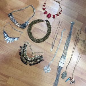 Ten necklaces as a bundle ! CLOSET CLEAROUT!! 🔥